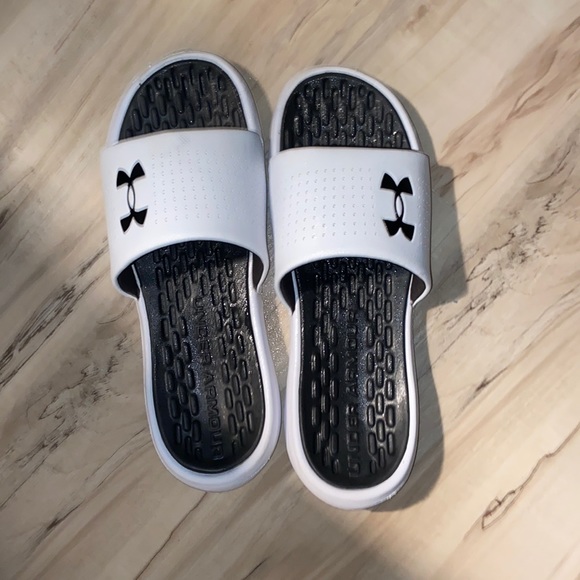 Mens Ua Playmaker Fixed Strap Slides 